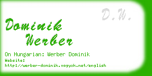 dominik werber business card